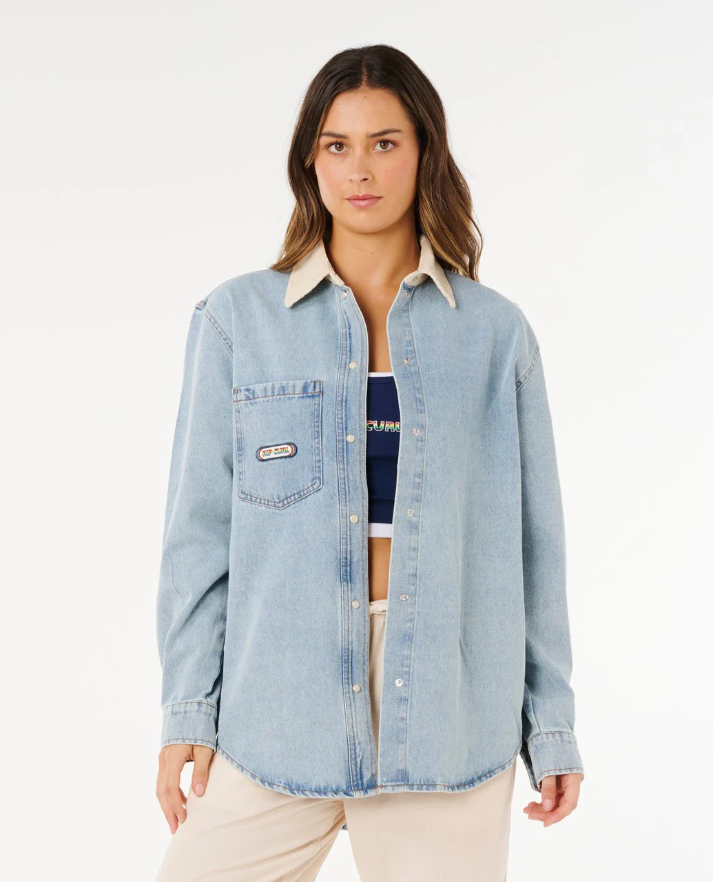 Surf Side Relaxed Denim Shirt - Image 3